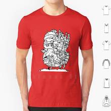 Camiseta de Howl's Moving Castle para hombres, Camisa de algodón, DIY estampado, Anime japonés, Manga, Ghibili, Hayao, Miyazaki, Miyazaki, Studio Ghibli 2024 - compra barato