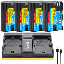 4pcs LP-E6 LPE6 LP E6 Camera Battery + Dual channel charger For Canon EOS 5DS R 5D Mark II III 6D 7D 60D 60Da 70D 80D 2024 - buy cheap