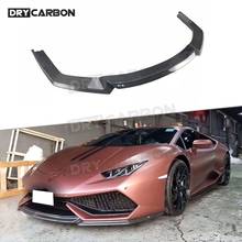 Alerón frontal de fibra de carbono seco para coche Lamborghini, para LP610-4, huracán, 2014-2016, FRP, parachoques de cabeza, Barbilla, pala, estilismo 2024 - compra barato