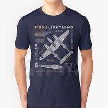 P-38-Camiseta de algodón con estampado de rayo para hombre, camiseta Guay, P 38, P38, P38, P38J, Lockheed, Forktailed, Devil 2024 - compra barato