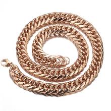 14/16MM Wide Rose Gold 316L Stainless Steel Neckalce & Bracelet Mens Maimi Curb Cuban Link Chain 7-40" 2024 - buy cheap