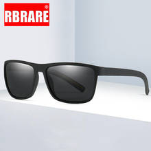 RBRARE-gafas de sol polarizadas con espejo cuadrado para hombre, lentes de sol masculinas de conducción personalizada, protección solar 2024 - compra barato