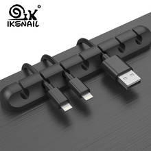 Iksnail-organizador porta-cabos, feito em silicone, flexível, para organização de fios usb de teclado, mouse e fone de ouvido 2024 - compre barato