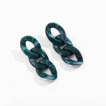New Fashion Acrylic Geometric Drop Earrings Trendy Vintage Resin Long Chain Dangle Earrings for Women Boho Brincos 2020 2024 - buy cheap