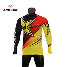 Moto Race Mountain Bike Motocross Jersey Black Yellow BMX DH Shirt Clothes Long Sleeve Breathable Quick Dry Downhill MTB Jersey 2024 - buy cheap