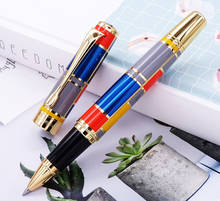 Bolígrafo De Bola con borde dorado de Hero 767, bolígrafo de tinta de colores a la moda con recarga suave, ideal para regalo de graduación, oficina de negocios 2024 - compra barato