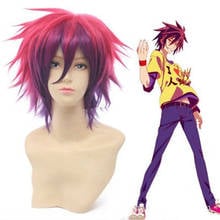 Anime Cosplay Wig Short Game Life Red Gradient Purple Anti-Warped Male Hair 2024 - buy cheap