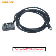 FEELDO-Adaptador de Audio para coche, Cable auxiliar de 3,5mm hembra a 24 pines para Honda CRV/Civic/Avancier/Vezel/Crider/Elysion, 10 unidades 2024 - compra barato