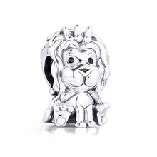 Qandocci se encaixa pandora pulseira ondulado união jack leão charme para fazer jóias de prata 925 original grânulo 2024 - compre barato