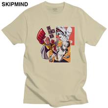 Стильная мужская футболка с короткими рукавами и изображением героя манги, аниме САЙТАМА сенсей, хлопковая футболка, одежда 2024 - купить недорого