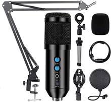 Ytom f1pro-microfone condensador usb, com kit para computador, ótimo para jogos, podcast, live, youtube, karaokê, pc 2024 - compre barato