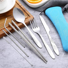 Stainless Steel Fork Spoon Chopsticks Portable Stainless Steel Tableware Travel Outdoor Camping Cutlery Tools 2024 - buy cheap