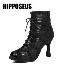 Hipposeus-zapatos de baile para mujer y niña, zapatos de baile de salón de Salsa latina, Tango, fondo suave, modernos, profesionales 2024 - compra barato