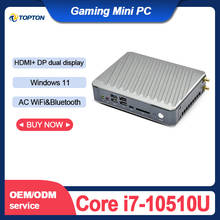 TOPTON-Mini PC de Metal Nuc Box Max, 64GB, DDR4, 1TB, NVMe, SSD, Intel Core, i7-10510U, i5, 2 LAN, RS232, WiFi, BT 2024 - compra barato