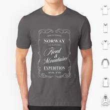 Norway - Fjord & ; Mountains T Shirt DIY 100% Cotton 6xl Norway Norge Oslo Norwegian Noreg Trondheim Fjord Lillehammer 2024 - buy cheap