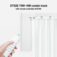 5M Customizable Super Quite Electric Curtain track for Dooya DT52E 75W motor with RF433 Remote controller for smart home rail 2024 - buy cheap