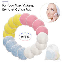 16Pcs Makeup Remover Pads Reusable Cotton Pads Make Up Facial Remover Bamboo Fiber Facial Care Nursing Pads Skin Cleaning 2024 - buy cheap