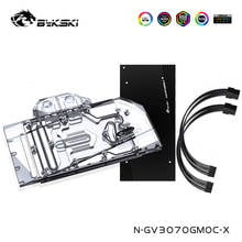 Bykski watercooler para gigabyte geforce rtx 3070 oc 8g, com placa traseira, tampa de bloco de água completo 2024 - compre barato