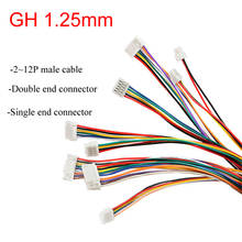 10 pces jst gh 1.25 2p/3p/4p/5p/6 pinos micro conector macho jack plug conectores 15cm fios 28awg 2024 - compre barato