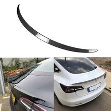 Спойлер на задний багажник для Tesla, модель 3 2017-2019, 2020, 2021, углеродное волокно, глянцевый, черный, ABS, спойлер на крыло, Стайлинг автомобиля 2024 - купить недорого