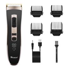 Surker Professional Digital Hair Trimmer Men's Rechargeable Electric  Hairclippers Cordless Haircut Adjustable kit 669 2024 - buy cheap