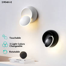 Wall Mount Touch Bedroom Wall Lamp Bedside 5W 3 Light Colors Changeable Decor Internal Wall Light For Living Room Aisle SYTMHOE 2024 - buy cheap