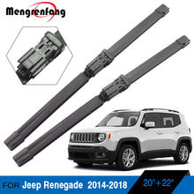 Escobillas de limpiaparabrisas delanteras de goma suave para Jeep Renegade, brazos de botón, 2014, 2015, 2016, 2017, 2018 2024 - compra barato