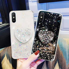 Para xiaomi redmi 7a 7 um caso redmi 8a 8 bling glitter estrela de silicone macio coração titular telefone capa xiaomi redmi7a redmi7 a cobre 2024 - compre barato