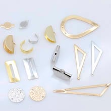 10p gold silver plated Copper Metal Charms Earring Pendant Earring Making Findings Connector Bracelet Making jewelry Accessories 2024 - buy cheap