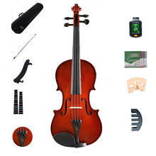 Violino profissional artesanal, instrumento musical internacional de madeira sólida para adultos e crianças, com acessórios sofisticados 2024 - compre barato