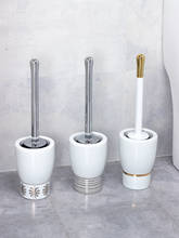 Home Nordic Toilet Brush White Cleaning Bathroom Set Ceramic Toilet Brush Space with Base Wc Borstel Household Items DH50MTS 2024 - buy cheap