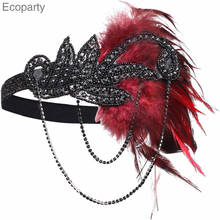 1920s Headband Vintage Bridal Gatsby 20s Flapper Feather Gangster 20's Headpiece wedding bridal accessories headband head dress 2024 - buy cheap