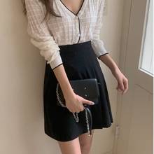 New A Line Japanese Harajuku Autumn Winter Women Skirt High Waist Solid Female Korean Streetwear Elegant Long Skirts New 2024 - buy cheap