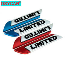 Dsycar adesivo de placa de identificação para carro, 1 par de metal limitado/traseiro/dianteiro, emblema 3d autoadesivo, placa de identificação para carro 2024 - compre barato