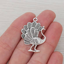 20 x Peacock Animal Charms Pendants for Necklace Bracelet Jewelry Making Findings 35x26mm 2024 - buy cheap