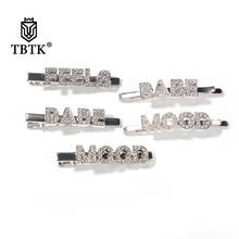 TBTK Custom Letters Crystal Rhinestone Hairpins Women Girls Hair Clips Zinc Alloy Pin Styling Charm Accessories Jewelry For Gift 2024 - buy cheap