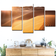 5 Panel Sunshine Desert Modern Canvas Wall Art Modular Framework HD Printed Painting Living Room Pictures Home Decor Poster 2024 - buy cheap