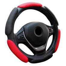 Capa de volante do carro antiderrapante retalhos capa protetora para interior do carro cobertura de volante 2024 - compre barato