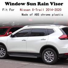 Visera de plástico cromado ABS para ventana de coche Nissan x-trail, protector solar contra la lluvia, accesorios para coche, 2014-2020 2024 - compra barato