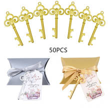 50Pcs/Set Key Shaped Bottle Opener Candy Box Wedding Favor Holiday Festival Supplies Gift Case 2024 - buy cheap