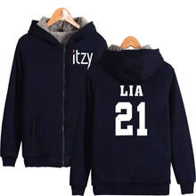 KPOP ITZY Winter Women Jackets and Coats Korean Fashion K-POP ITZY Album Warm Thick Zipper Hooded Sweatshirt K-POP Clothes 2024 - buy cheap