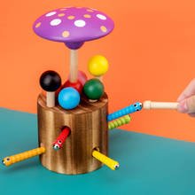 3D пазл, детские деревянные игрушки для раннего развития детей, обучающие игрушки, цветная когнитивная игра «поймай червячка», забавная спос... 2024 - купить недорого