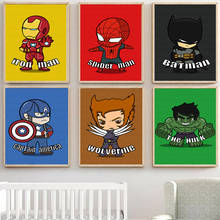 Marvel Avengers canvas painting superhero Iron Man Captain America posters and prints wall art print canvas gifts home decor 2024 - buy cheap