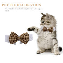 Pet Plaid Bowknot Dog Cat Necklace Adjustable Strap Puppy Kitten Universal Cotton Lattice Bow Tie Collar Pet Dog Cat Necklace 2024 - buy cheap
