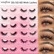 Visofree Mink Eyelashes Natural False Eyelashes Fake Eye Lashes Long Makeup 3D Mink Lashes Extension Eyelash Makeup for Beauty 2024 - купить недорого