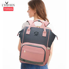 Lequeen-mochila multifunción para mamá, bolsa de pañales de gran volumen, portador de viaje al aire libre, maternidad, USB, LPB23 2024 - compra barato