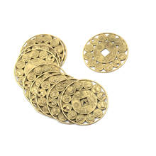 1 ud. Diámetro de oro: 4,5 Cm Zinklegering Gunstige, amuleto del zodiaco chino de la suerte Feng Shui Munt Voor Geluk welvarde Bescherming 2024 - compra barato