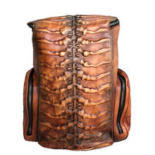 Super large-capacity Genuine Leather Men Backpack retro bone pattern Laptop Bag male travel backpacks schoolbag 2020 New 2024 - buy cheap