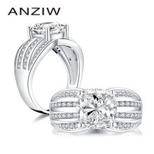 ANZIW-anillo de compromiso de Plata de Ley 925 de 3,5 quilates, anillo de boda de diamante simulado, 3 filas, joyería, regalos 2024 - compra barato