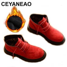 Ceyaneao-botas de neve femininas, calçado feminino de algodão, quente, pelúcia, frio, moda inverno, para outono e inverno, 2020 2024 - compre barato